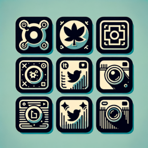 social media management tools. Show facebook, tiktok, twitter (x) , instagram logos